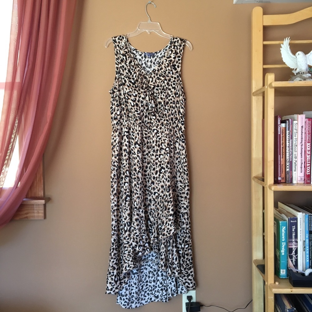 Democracy Leopard prints sleeveless Maxi dress